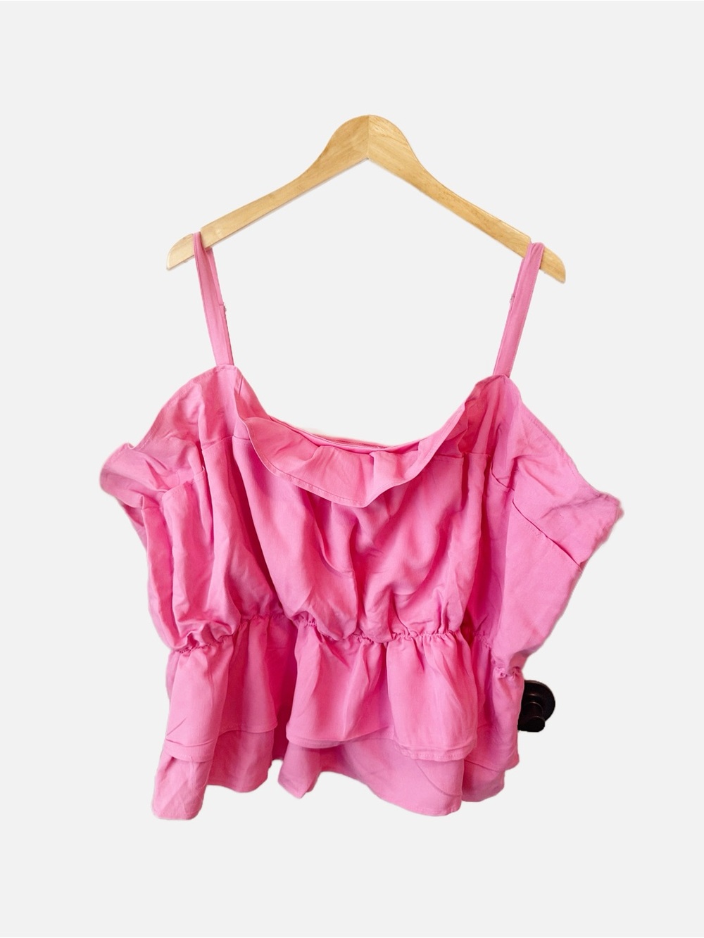 Ashley Stewart Ruffle Tank Pink Size 26